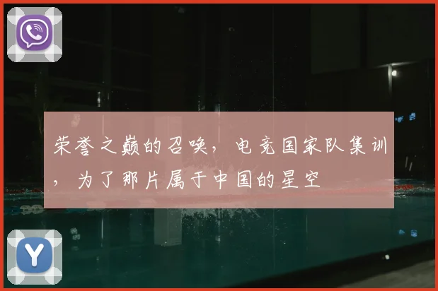 荣誉之巅的召唤，电竞国家队集训，为了那片属于中国的星空